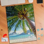 S281 Palmiyeli Kumsal Manzara 240 Parça Puzzle Yapboz Tablo