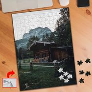 S461 Bahçenin İçinde Ahşap Ev 240 Parça Puzzle Yapboz Tablo