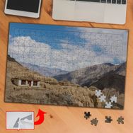 S470 Dağ Tepesinde Taş Ev 240 Parça Puzzle Yapboz Tablo