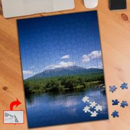 S744 Mavi Gökyüzü Yansımalı Göl 240 Parça Puzzle Yapboz Tablo