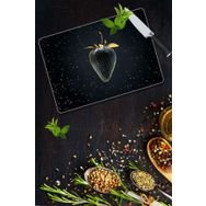 Saban Altın Çilek 20x30 cm Cam Kesme Tahtası