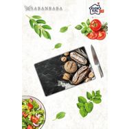 Saban Buğdaylı Ekmek 20x30 cm Cam Kesme Tahtası