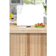 Saban Düz Beyaz 30x40 cm Cam Kesme Tahtası