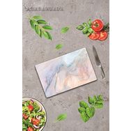 Saban Ezgi Mermer Görünümlü 20x30 cm Cam Kesme Tahtası