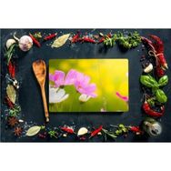 Saban İlk Bahar Görünümlü 20x30 cm Cam Kesme Tahtası