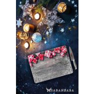 Saban Kırmızı Kutular 30x40 cm Cam Kesme Tahtası