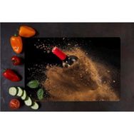 Saban Kum Şarabı Görünümlü 20x30 cm Cam Kesme Tahtası