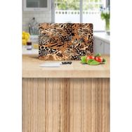 Saban Leopar Desenli 20x30 cm Cam Kesme Tahtası