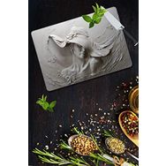 Saban Tablo Desenli 30x40 cm Cam Kesme Tahtası
