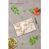 Saban Yapay Güller 20x30 cm Cam Kesme Tahtası