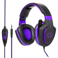 Sades AH28 3.5 mm Stereo Ses Kablolu Siyah ve Mor Renk Oyuncu Kulaklığı