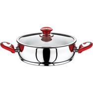 Safinox Bella 24 cm Kırmızı Basık Çelik Tencere