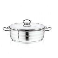 Safinox Flavia 34x13 cm-10 Litre Çelik Kısa Tencere