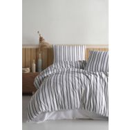 Şaheser Soft Tiss 200x220 cm Gri Çift Kişilik Nevresim Takımı