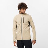 Salomon Essential Lightwarm Bej Tam Fermuar Erkek Polar
