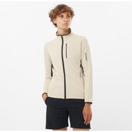 Salomon Essential Lightwarm Bej Tam Fermuar Kadın Polar