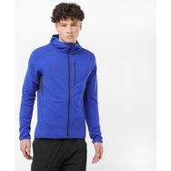 Salomon Essential Lightwarm Mavi Kapüşonlu Erkek Polar