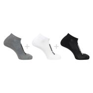 Salomon Everyday Low 3 Pack Gri Beyaz Siyah Çorap
