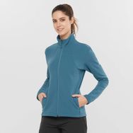 Salomon LC1605200 Essential Warm Mavi Tam Fermuar Kadın Polar