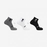 Salomon LC2086700 Everyday Ankle 3 Pack Siyah Beyaz Gri Unisex Çorap