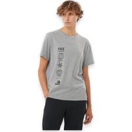 Salomon Logo Combo Ss Tee Gri Kadın T-shirt