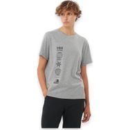 Salomon Logo Combo Ss Tee Gri Kadın T-shirt