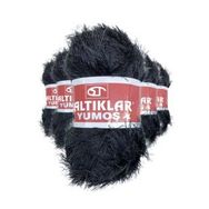 Saltıklar 5 Adet Siyah Yumoş Sakallı El Örgü İpi Yünü