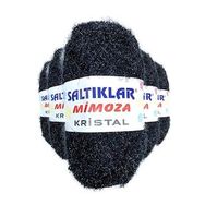 Saltıklar Siyah 5 Adet Mimoza Kristal Işıltılı Şal Patik Yelek İpi
