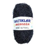 Saltıklar Siyah Mimoza Kristal Işıltılı Şal Patik Yelek İpi