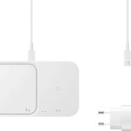 Samsung 15W Kablosuz İkili Beyaz Hızlı Şarj Cihazı