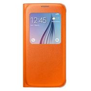 Samsung EF-CG920PW Galaxy S6 Orjinal S-View Cover Deri Görünümlü Cep Telefonu Kılıf