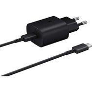 Samsung Galaxy A22 Fast Charging 25W Type-C Çıkışlı Kablolu Siyah Şarj Aleti