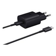 Samsung Galaxy A23 Fast Charging 25W Type-C Çıkışlı Kablolu Siyah Şarj Aleti