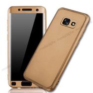 Samsung Galaxy A3 2017 A320 360 Derece Slim Premium Gold Uyumlu Silikon Kılıf