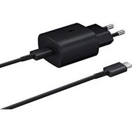 Samsung Galaxy A3 Core Fast Charging 25W Type-C Çıkışlı Kablolu Siyah Şarj Aleti