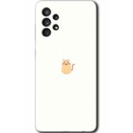 Samsung Galaxy A32 4G HD Desen Baskılı Arka Kapak - Cat Minimalism Kılıfı