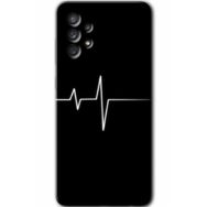 Samsung Galaxy A32 4G HD Desen Baskılı Arka Kapak - Heart Rytm Kılıf