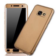 Samsung Galaxy A5 2017 A520 360 Derece Slim Premium Gold Uyumlu Silikon Kılıf