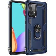 Samsung Galaxy A52s Zırhlı Standlı Mıknatıslı Tank Kapak Lacivert Kılıf