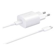 Samsung Galaxy A70 Fast Charging 25W Type-C Çıkışlı Kablolu Beyaz Şarj Aleti