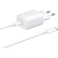 Samsung Galaxy A72 5G Fast Charging 25W Type-C Çıkışlı Kablolu Beyaz Şarj Aleti