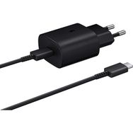 Samsung Galaxy F23 Fast Charging 25W Type-C Çıkışlı Kablolu Siyah Şarj Aleti