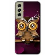 Samsung Galaxy S21 FE Hd Desen Baskılı Owl Bird Branch Arka Kapak Kılıf