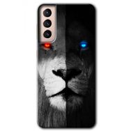 Samsung Galaxy S21 Fire and Ice Lion Baskılı Uyumlu Silikon Kılıf