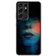 Samsung Galaxy S21 Ultra Karanlık Kadın Baskılı Uyumlu Silikon Kılıf