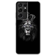 Samsung Galaxy S21 Ultra King Lion Baskılı Uyumlu Silikon Kılıf