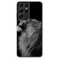 Samsung Galaxy S21 Ultra Lion Baskılı Uyumlu Silikon Kılıf