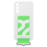 Samsung Galaxy S22+ Beyaz Kayışlı Silikon Kılıf