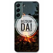 Samsung Galaxy S22 Bezdum Da Kılıf HD Desen Baskılı Arka Kapak