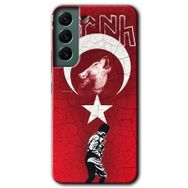 Samsung Galaxy S22 Bozkurt Atam Kılıf HD Desen Baskılı Arka Kapak